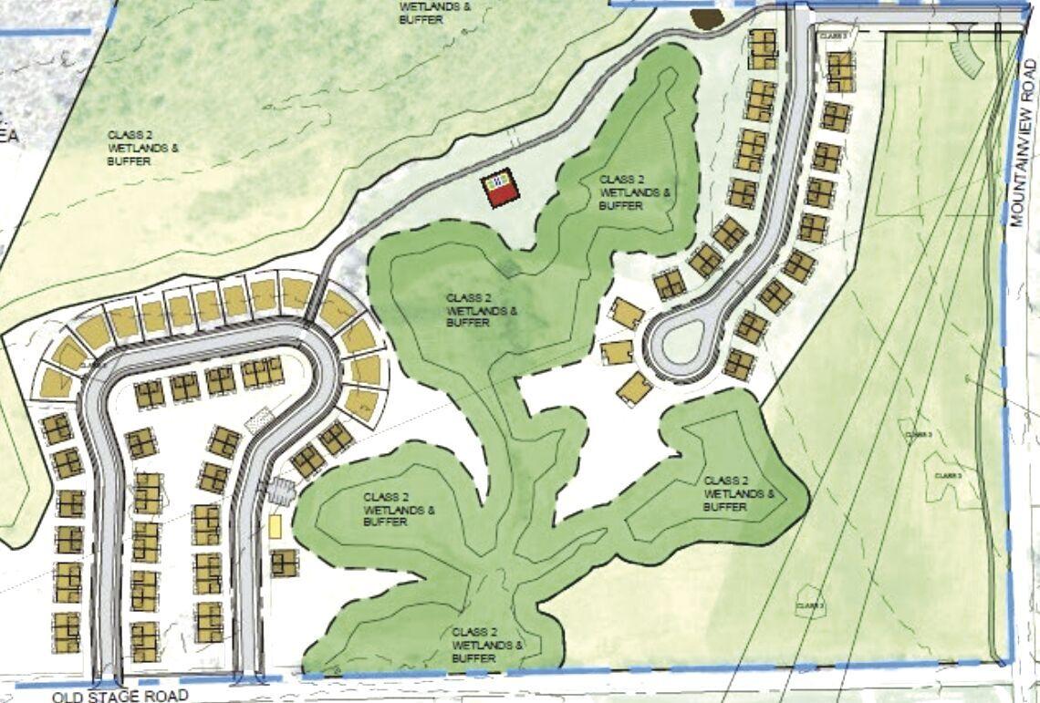 A site plan for a residential development.